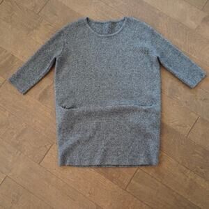 Alexander McQueenPullover Sweater Gray Womens SZ M Rabbit/Sable/Wool
